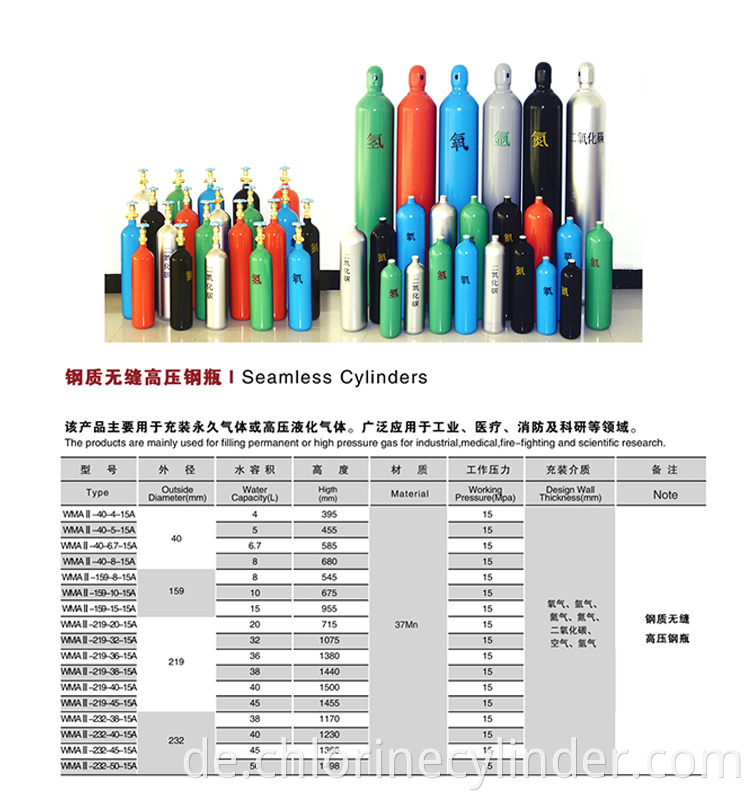 Hydrogen Seamless Gas Cylinder